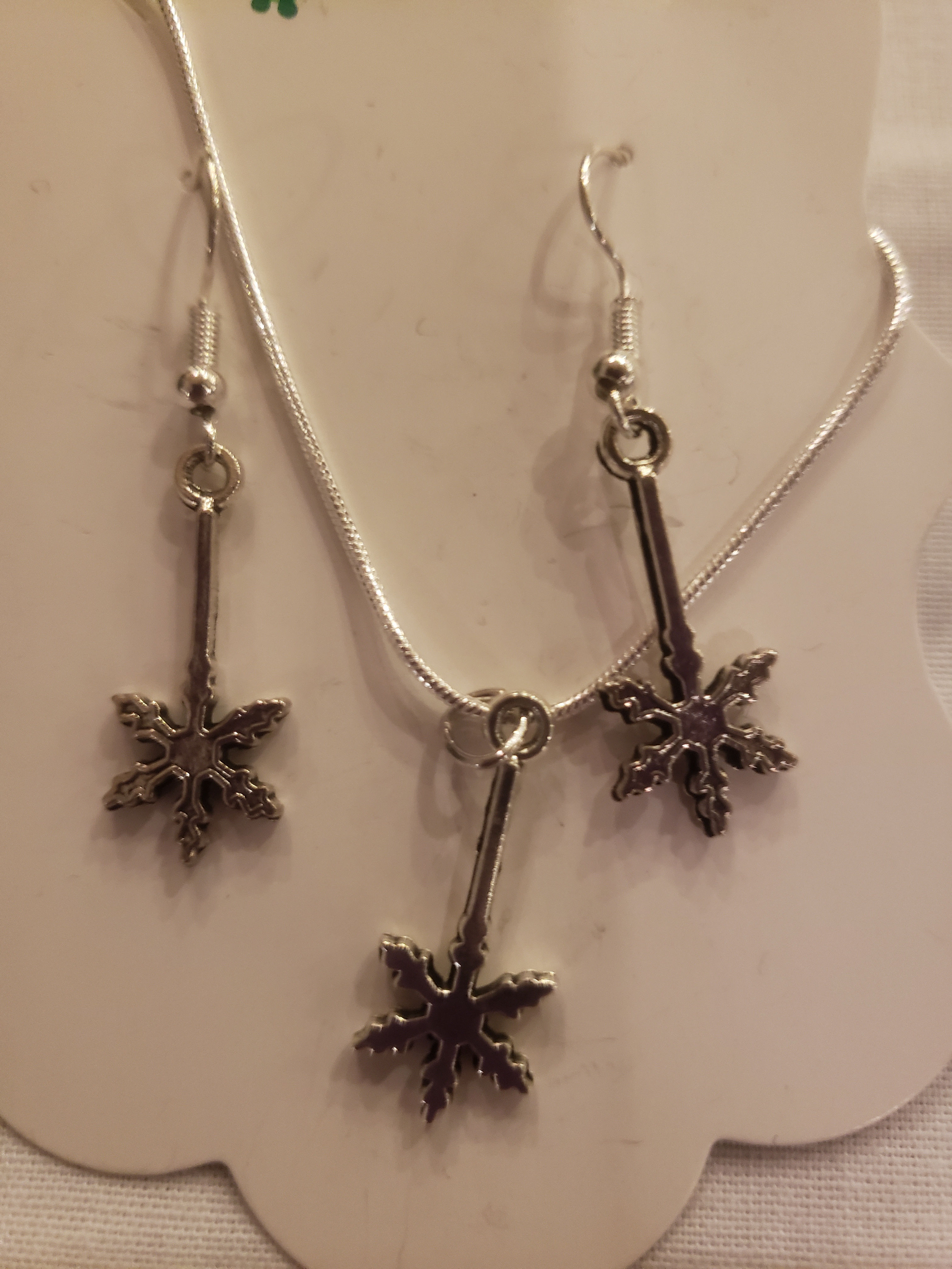 Snowflake #5 Necklace and Earrings Set