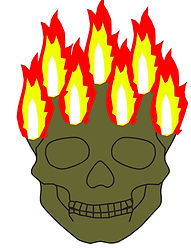 skull flame graphic