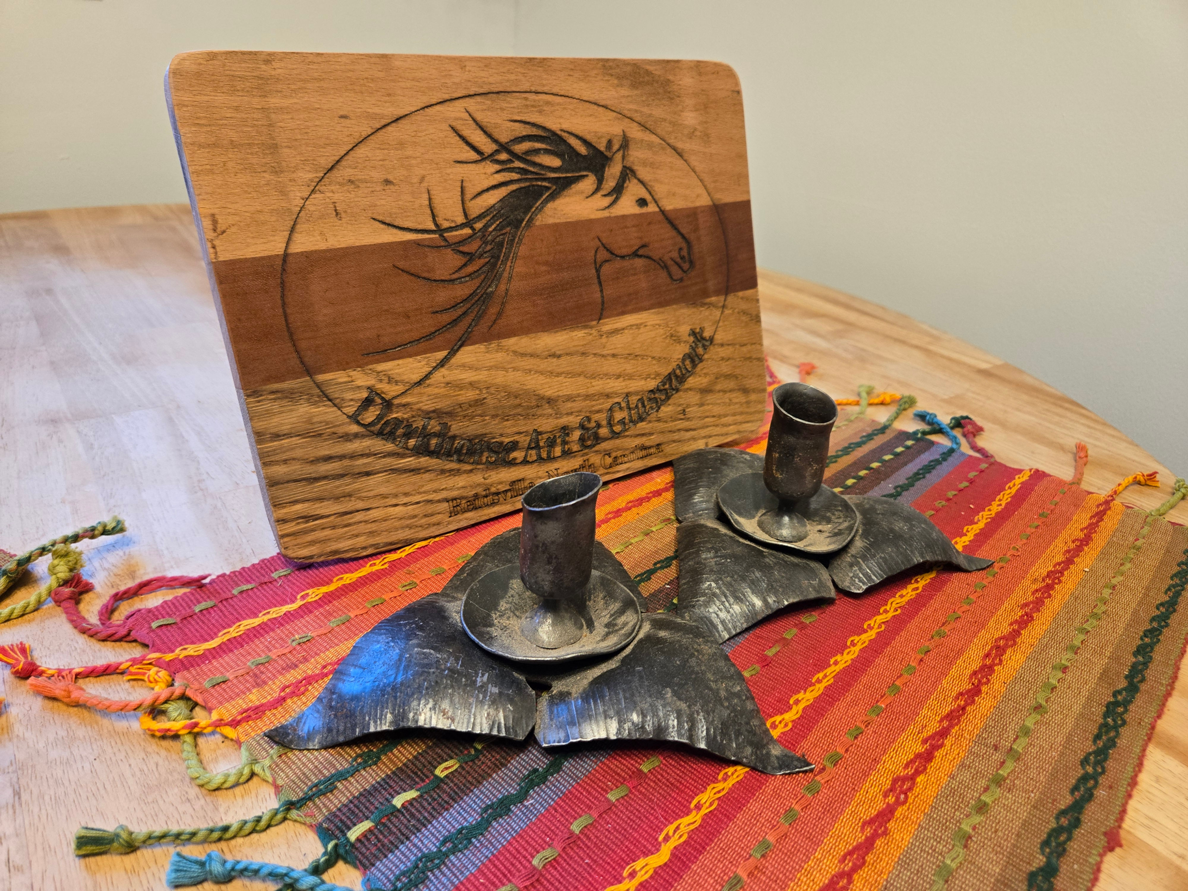 Hot and cold worked steel candle holders