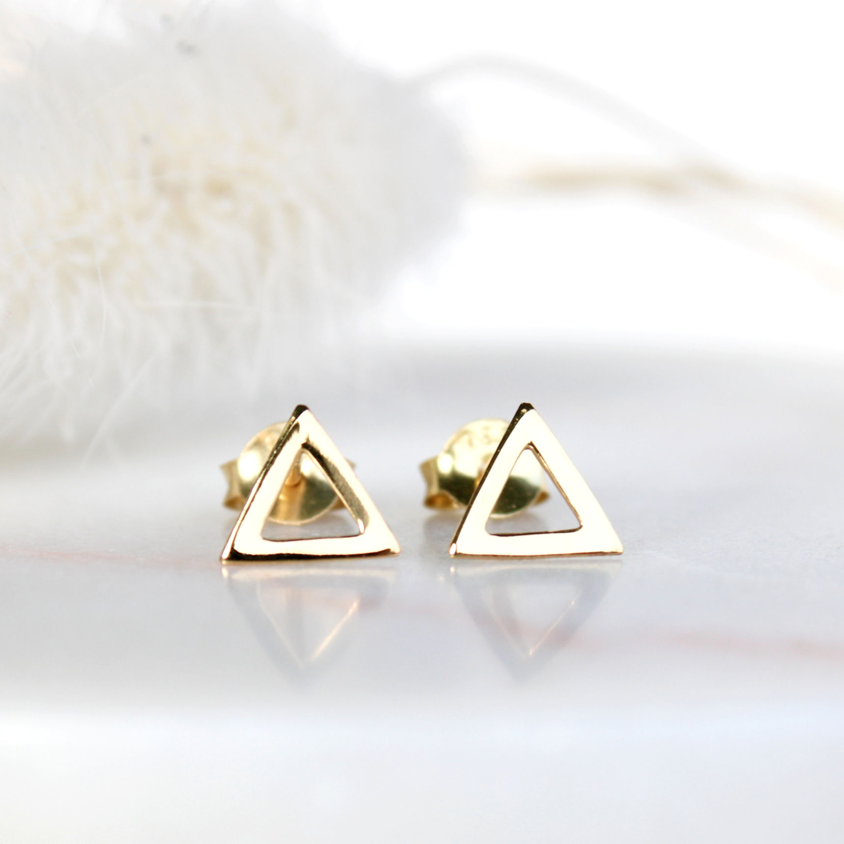 Ohrringe TRIANGLE vergoldet