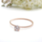 Zirkonia Ring Rosegold von oben