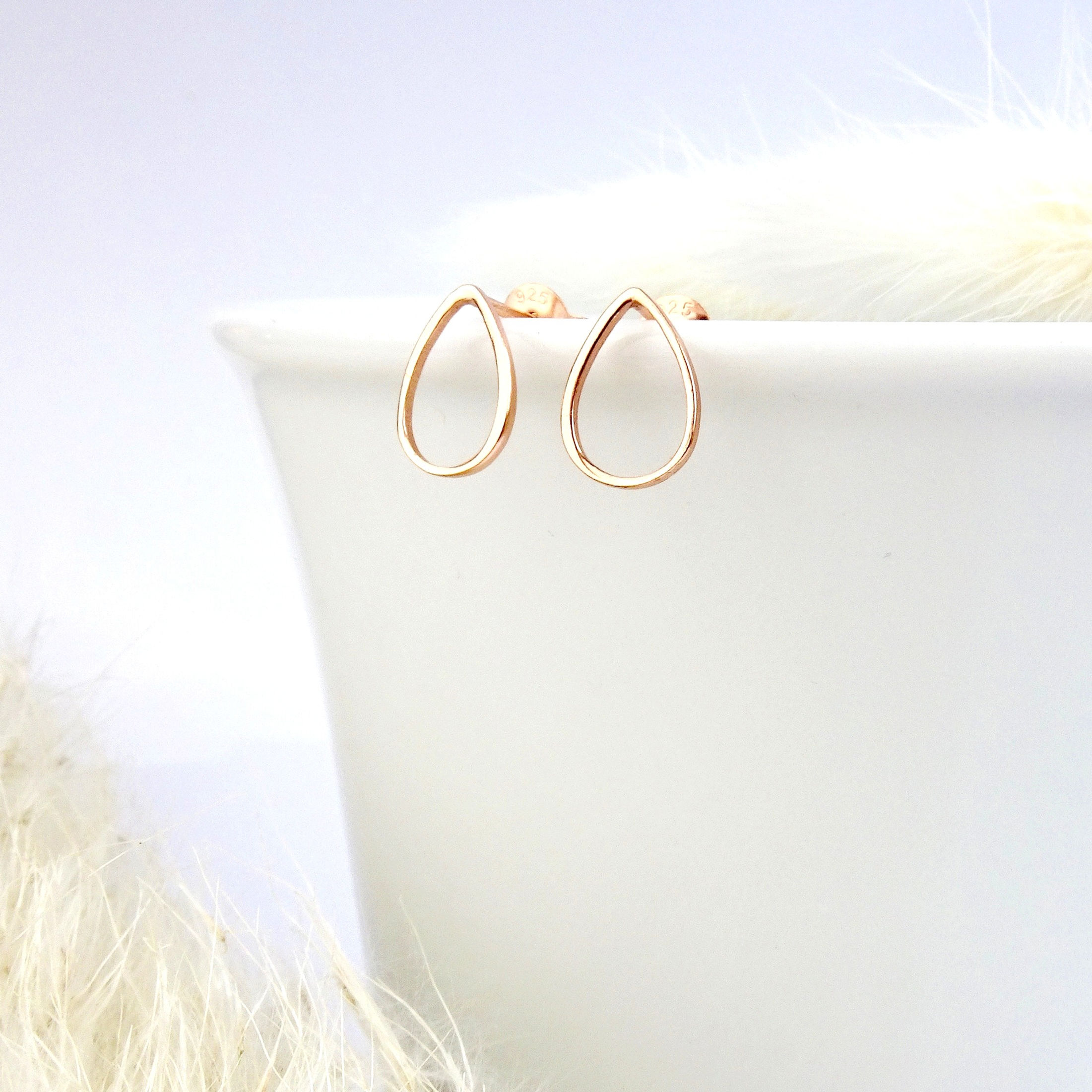Tropfen Ohrringe Rosegold