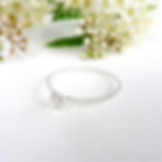 Ring Silber mit Zirkonia von oben