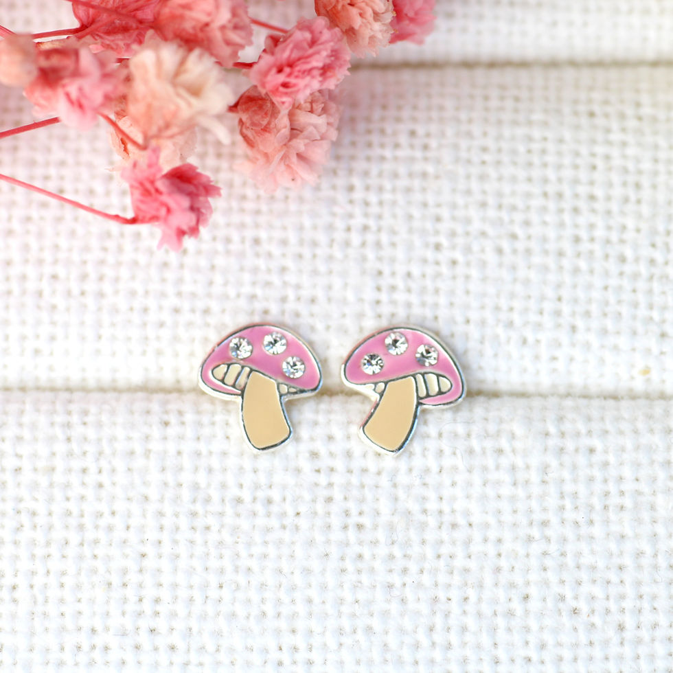 Pilz ohrringe silber