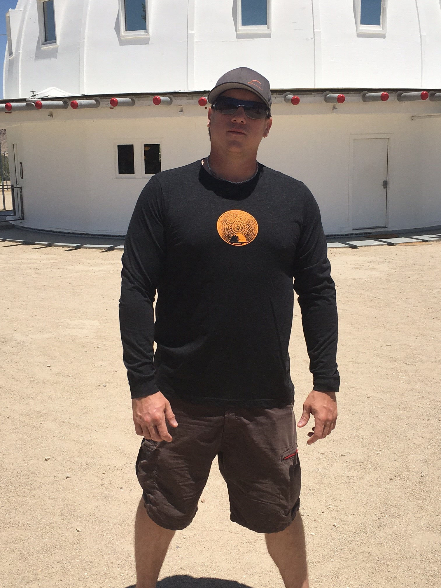 Integratron Mandala Long Sleeve T-Shirt Unisex Charcoal