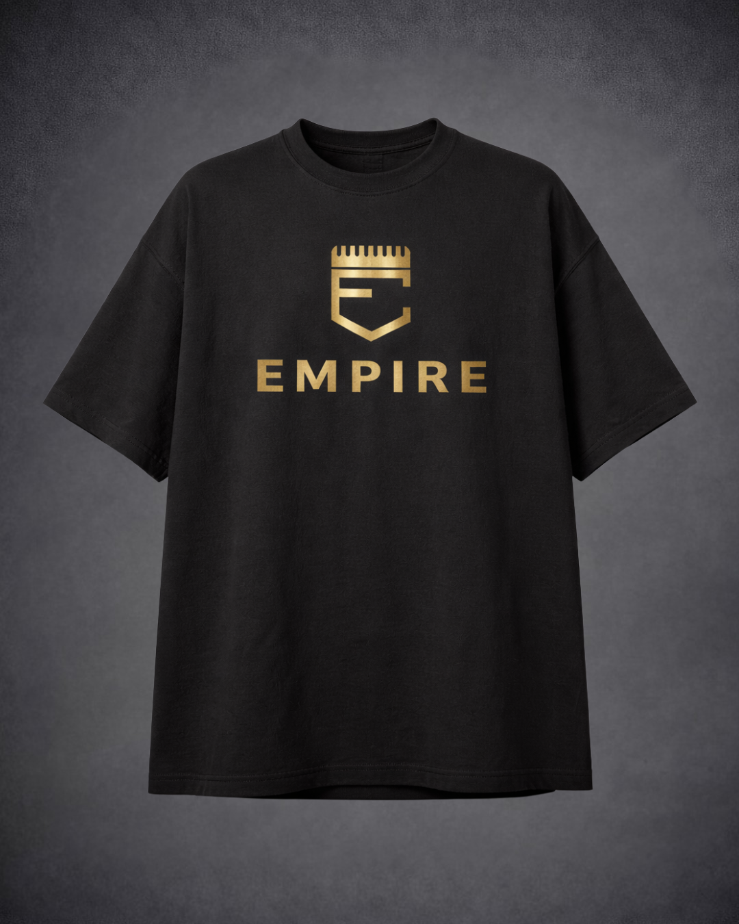 Empire Black and Gold Unisex Oversized Boxy Tee