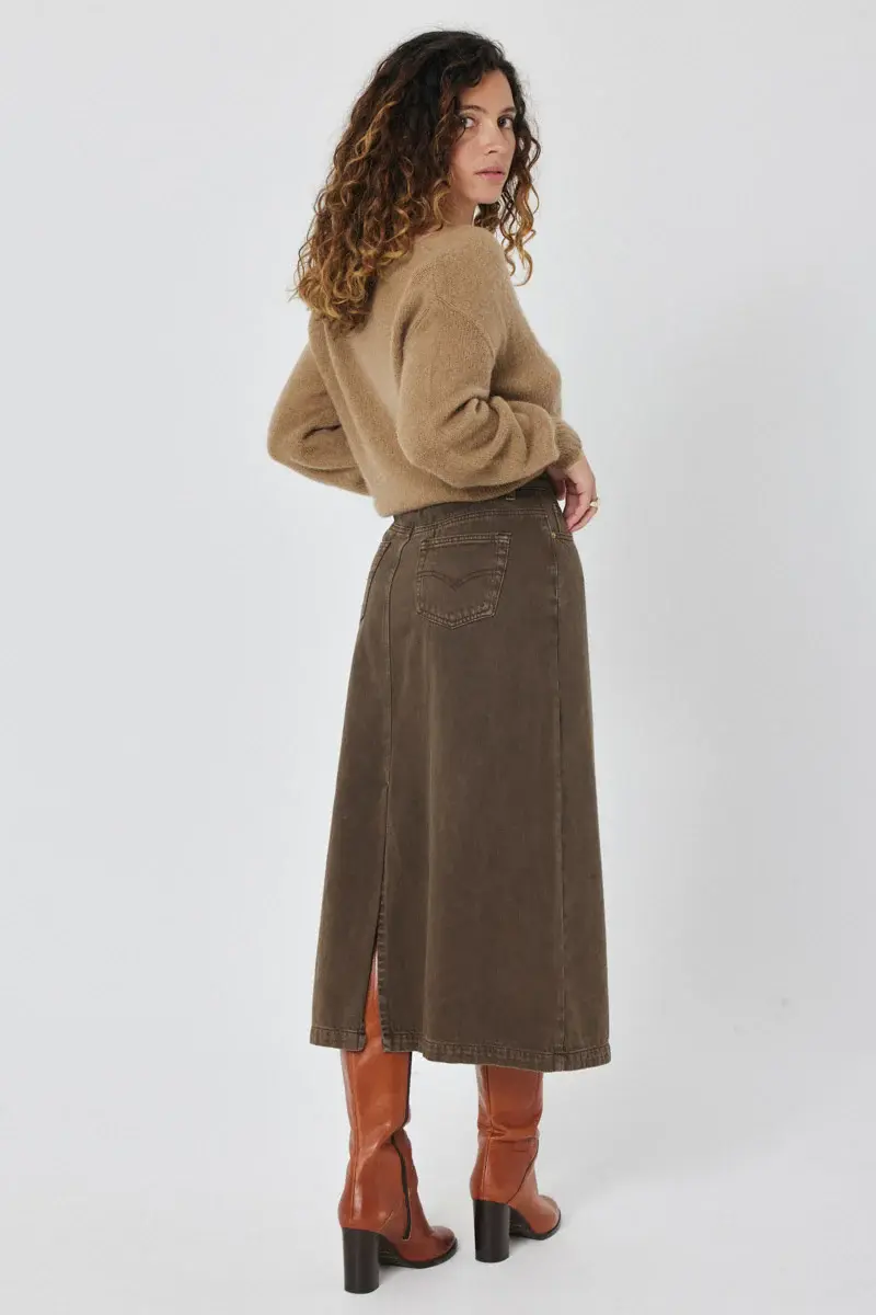 Jupe en jean choco ART LOVE