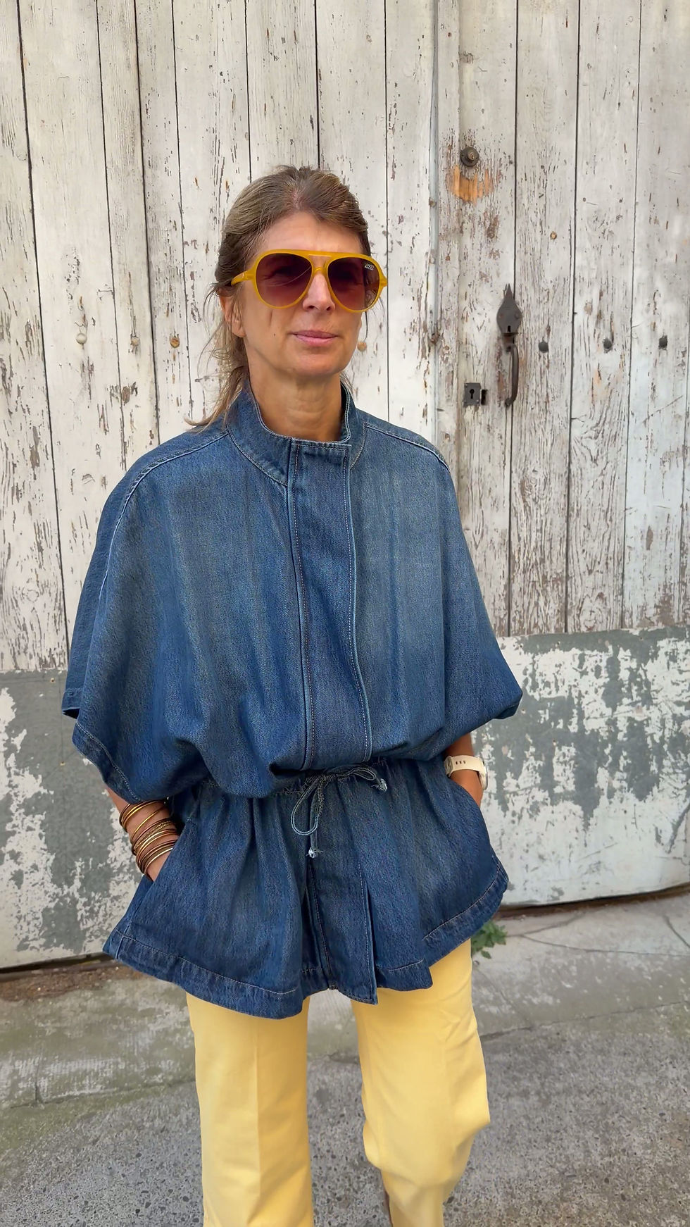 Miniature : Veste cape en jean PLEASE