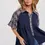 Thumbnail: Blue Plaid Babydoll Top