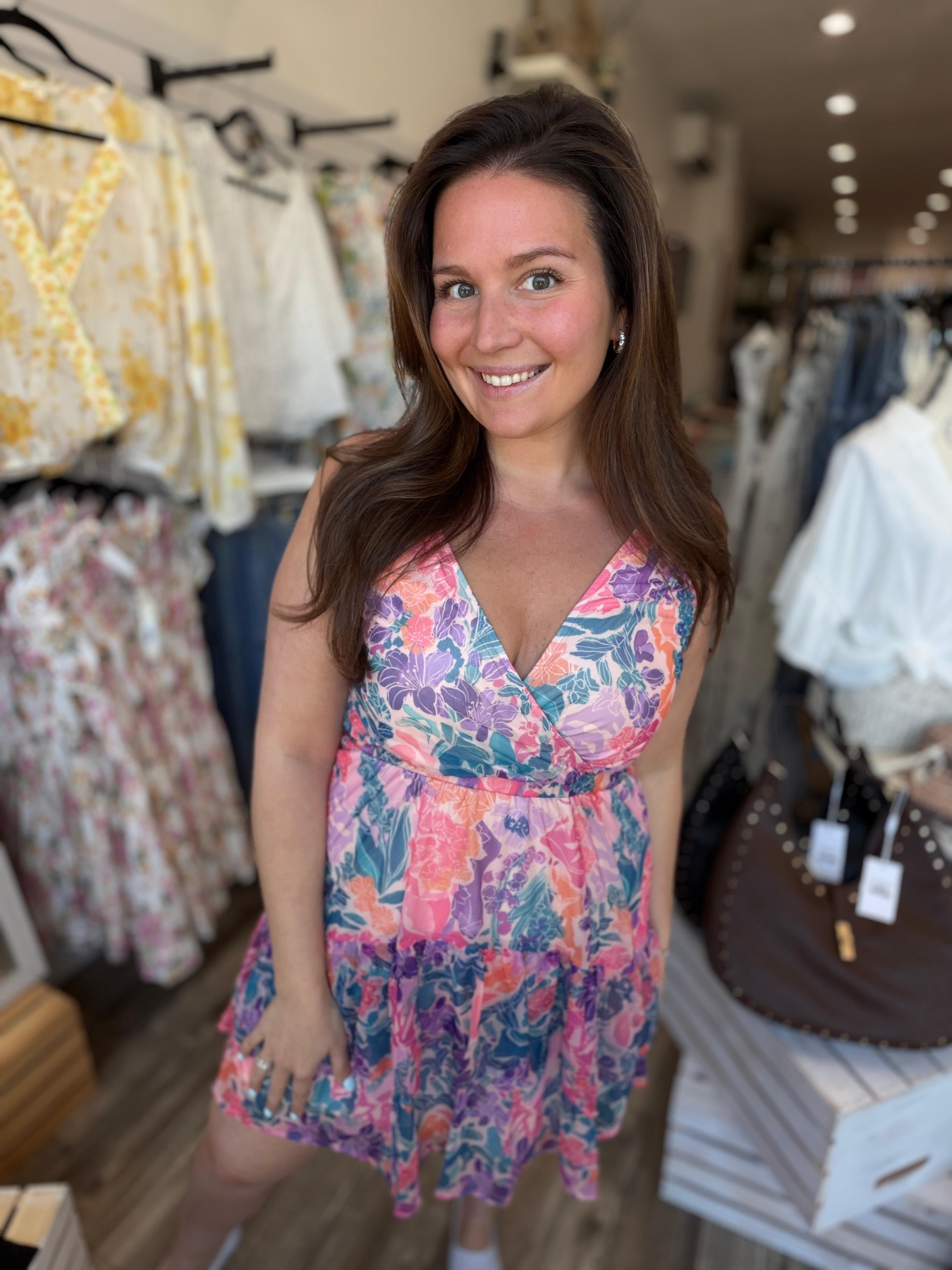 Electric Garden Tiered Dress