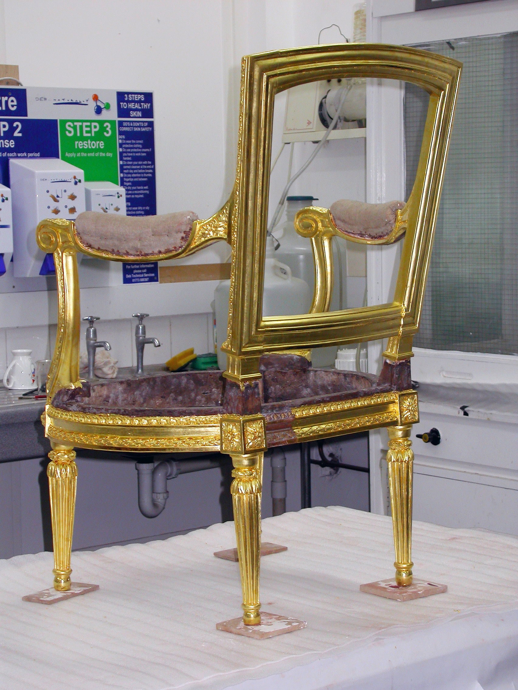 A Georges Jacob giltwood armchair