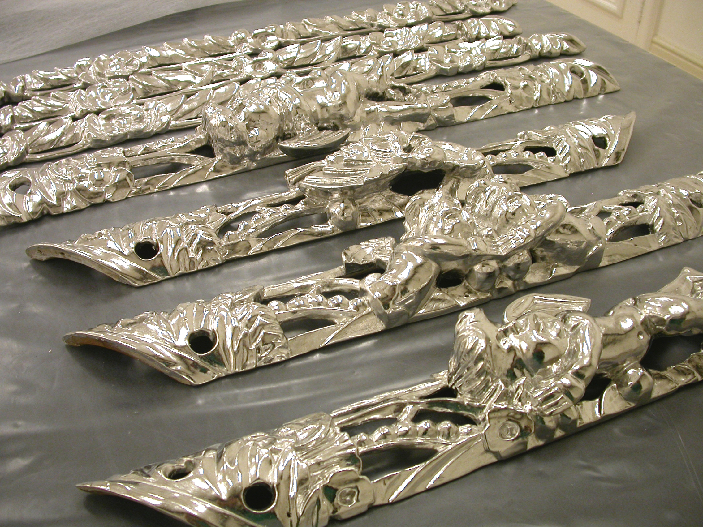 Silver leafed mirror frame c.1690