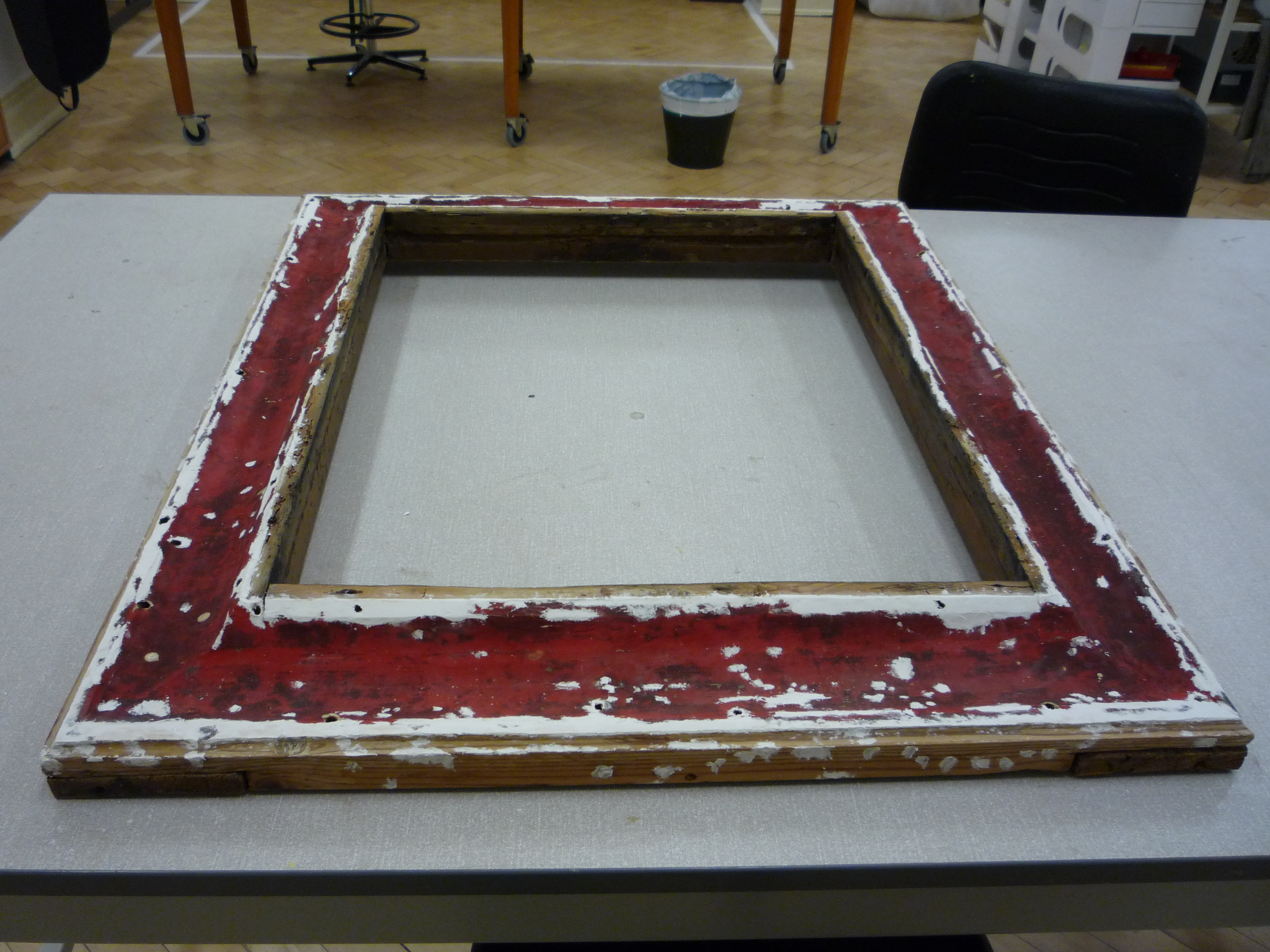 Silver leafed mirror frame c.1690