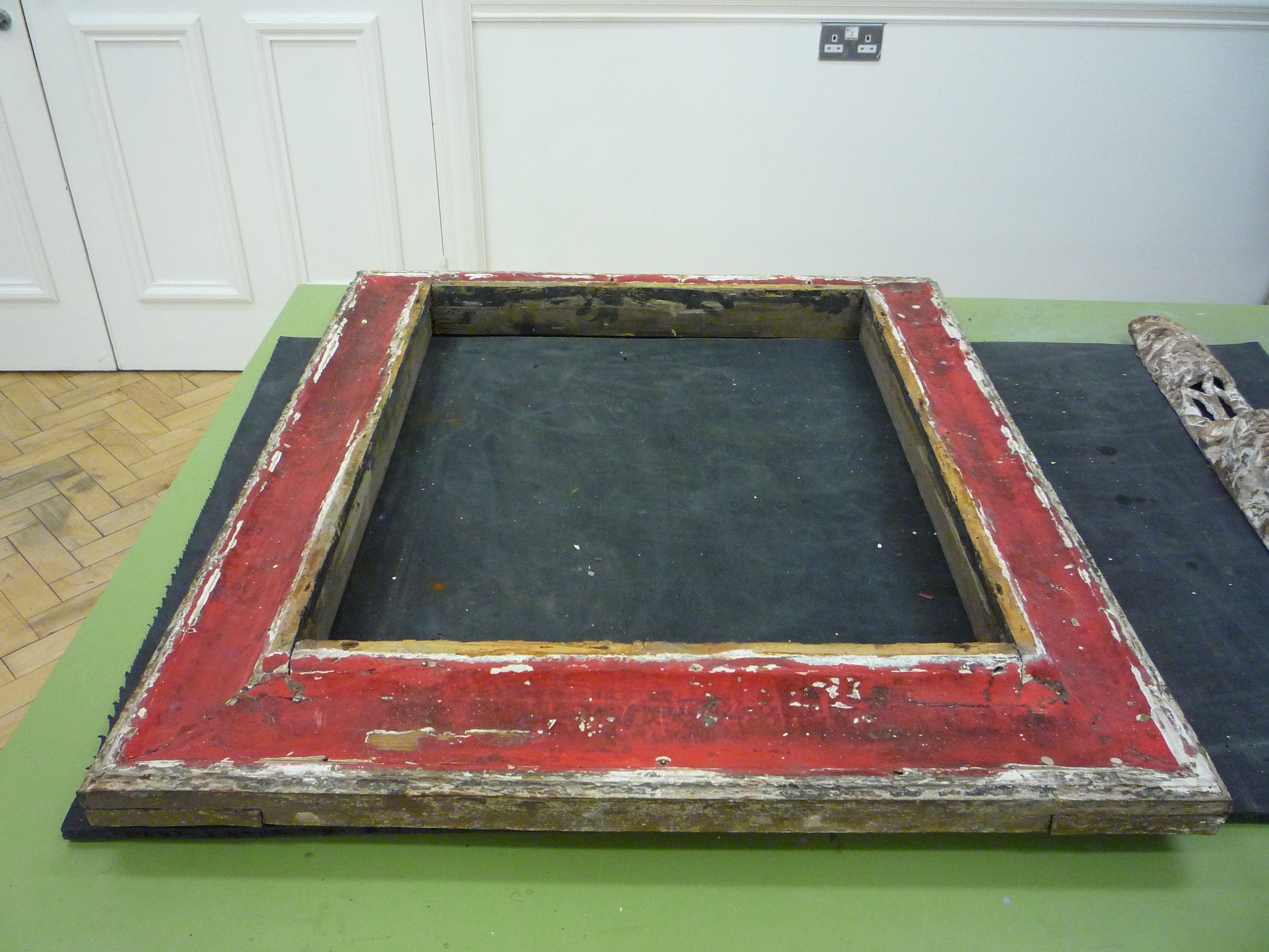 Silver leafed mirror frame c.1690