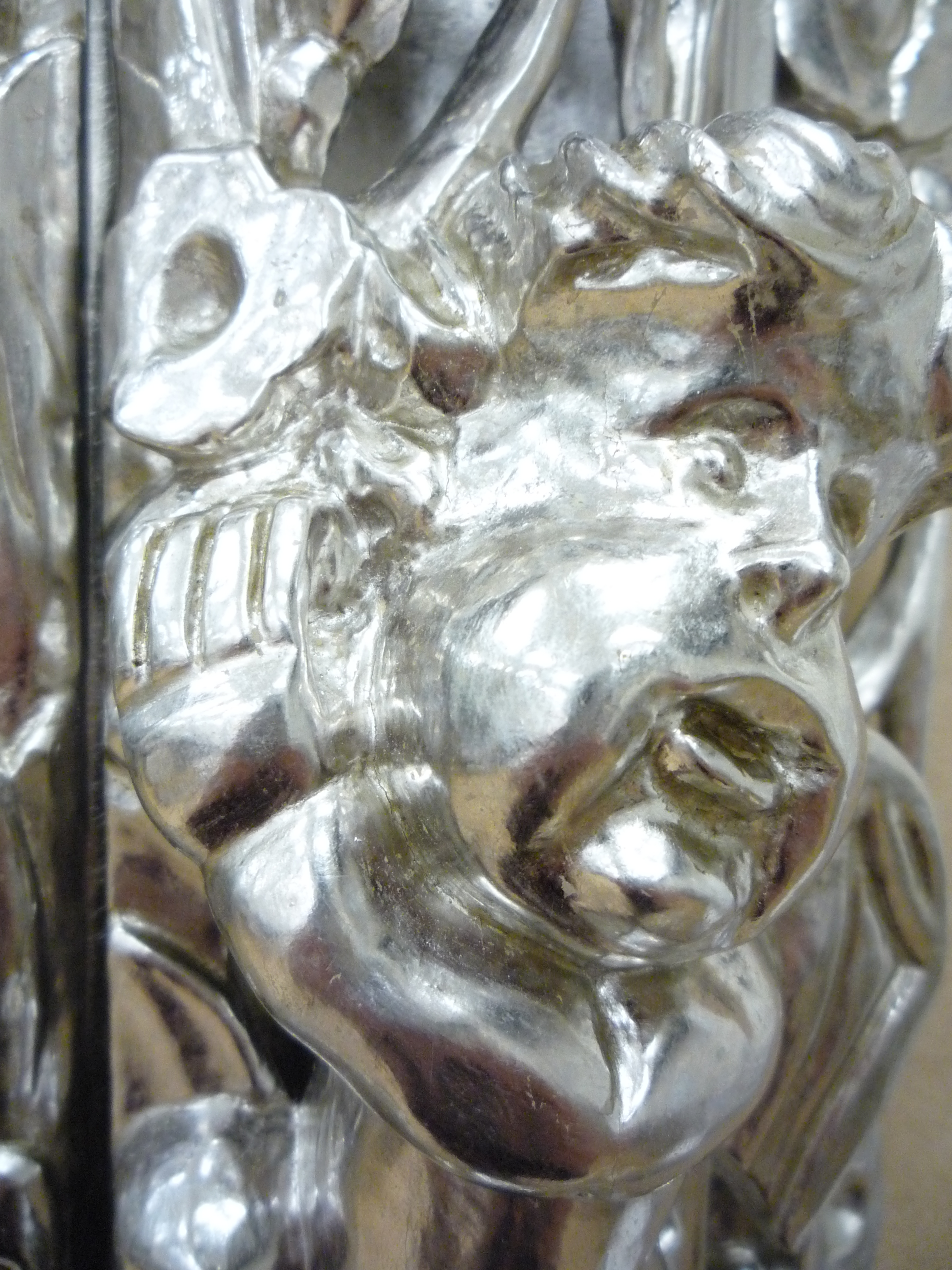 Silver leafed mirror frame c.1690