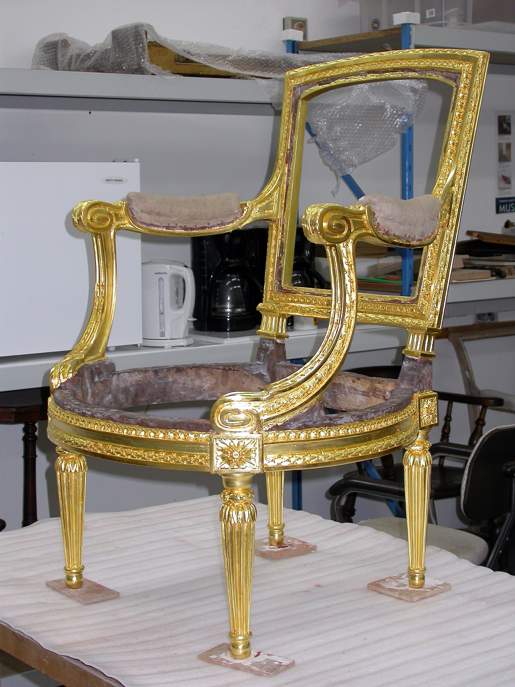 A Georges Jacob giltwood armchair