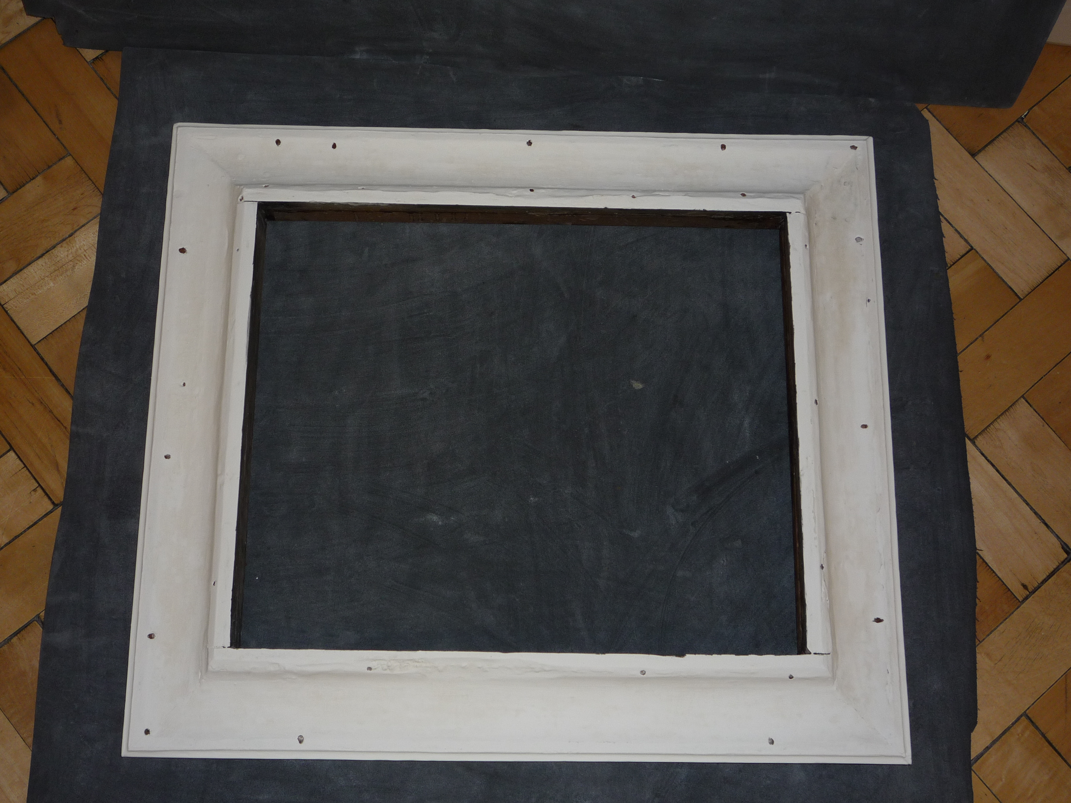 Silver leafed mirror frame c.1690