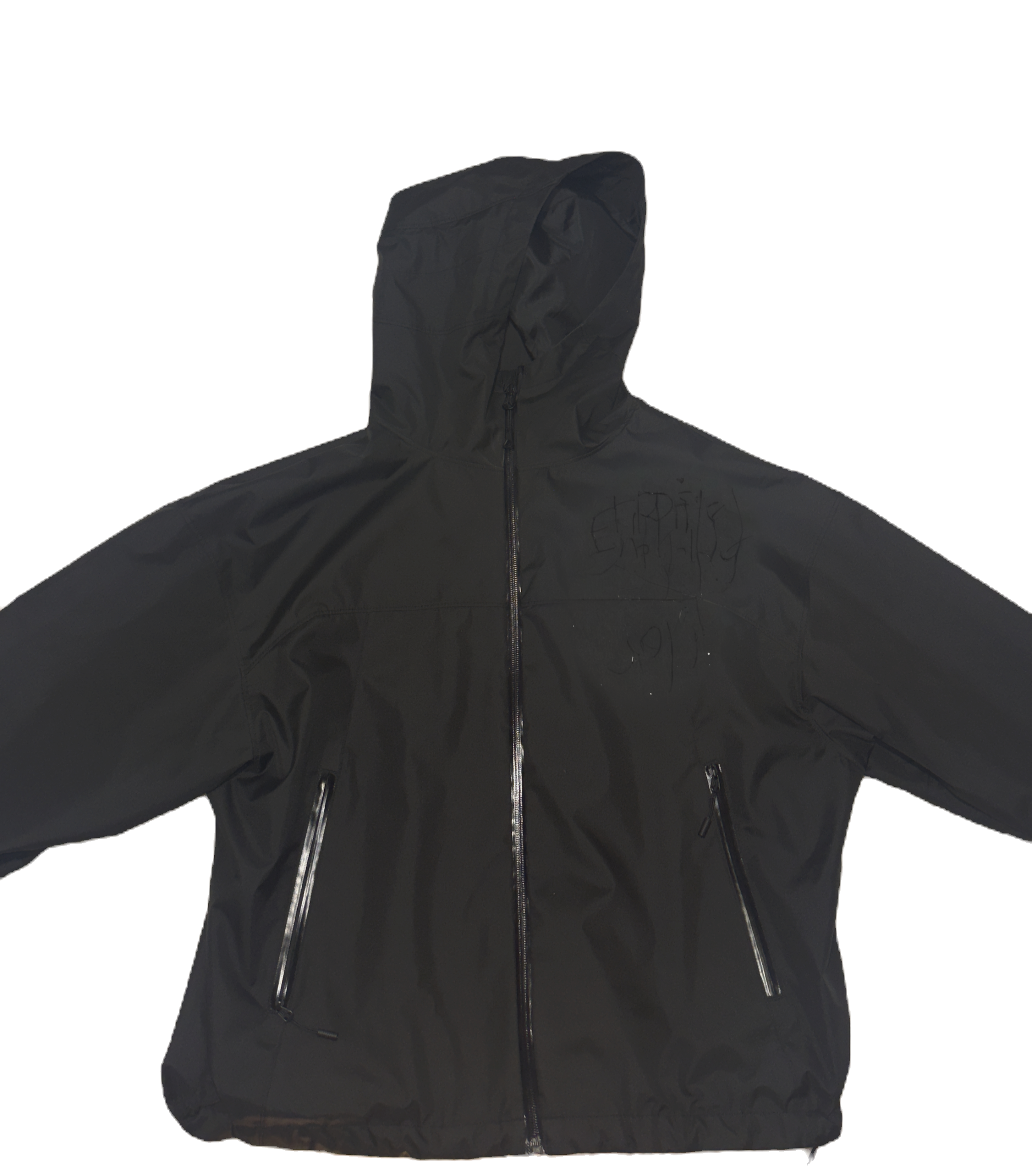 Black Wind-proof Windbreaker Jacket