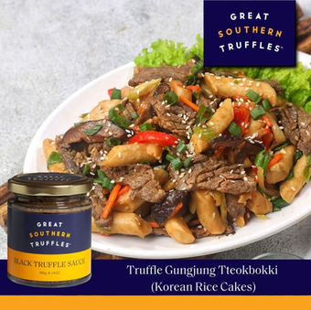 Truffle Gungjung Tteokbokki (Korean Rice Cakes)