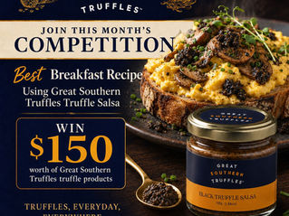 competition using truffle salsa in a breakfast dish
