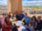 Guests of the bell tower bar at la fonda santa fe enjoying the best margaritas in Santa Fe New Mexico
