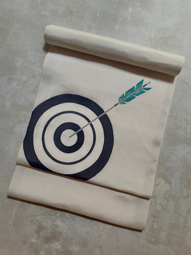 染名古屋帯＊的矢（象牙色） | 染帯KOHAKU