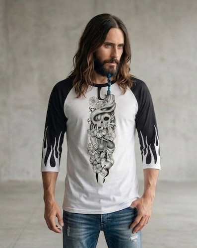 3/4 Sleeve Raglan T-Shirt – Sakura Revolution | Rocken Streetwear
