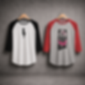 Two artist-designed ROCKEN raglan shirts no longer in production.