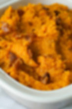 ONION & BACON MASHED SWEET POTATOES