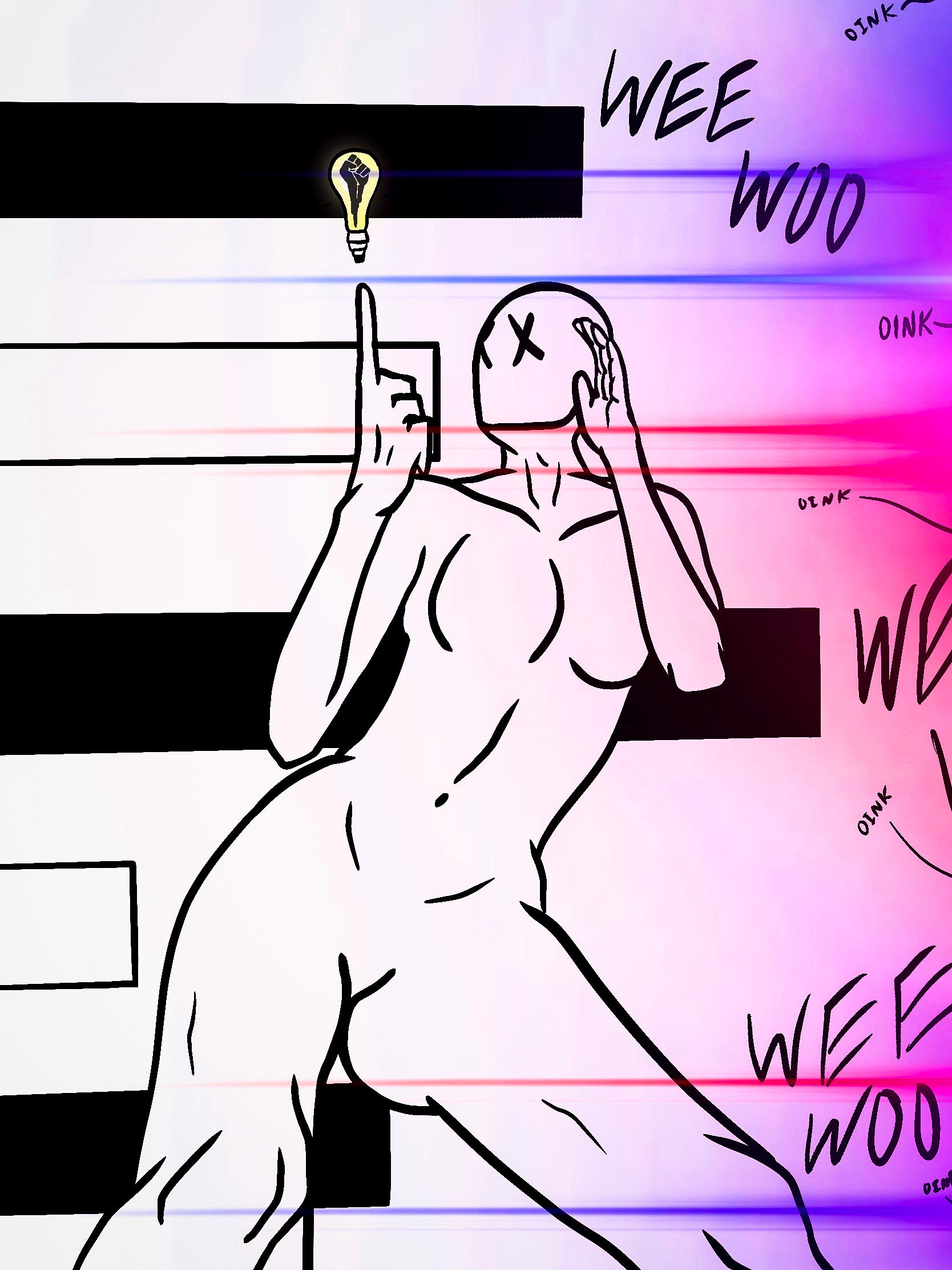 Pigs  11x14 signed print