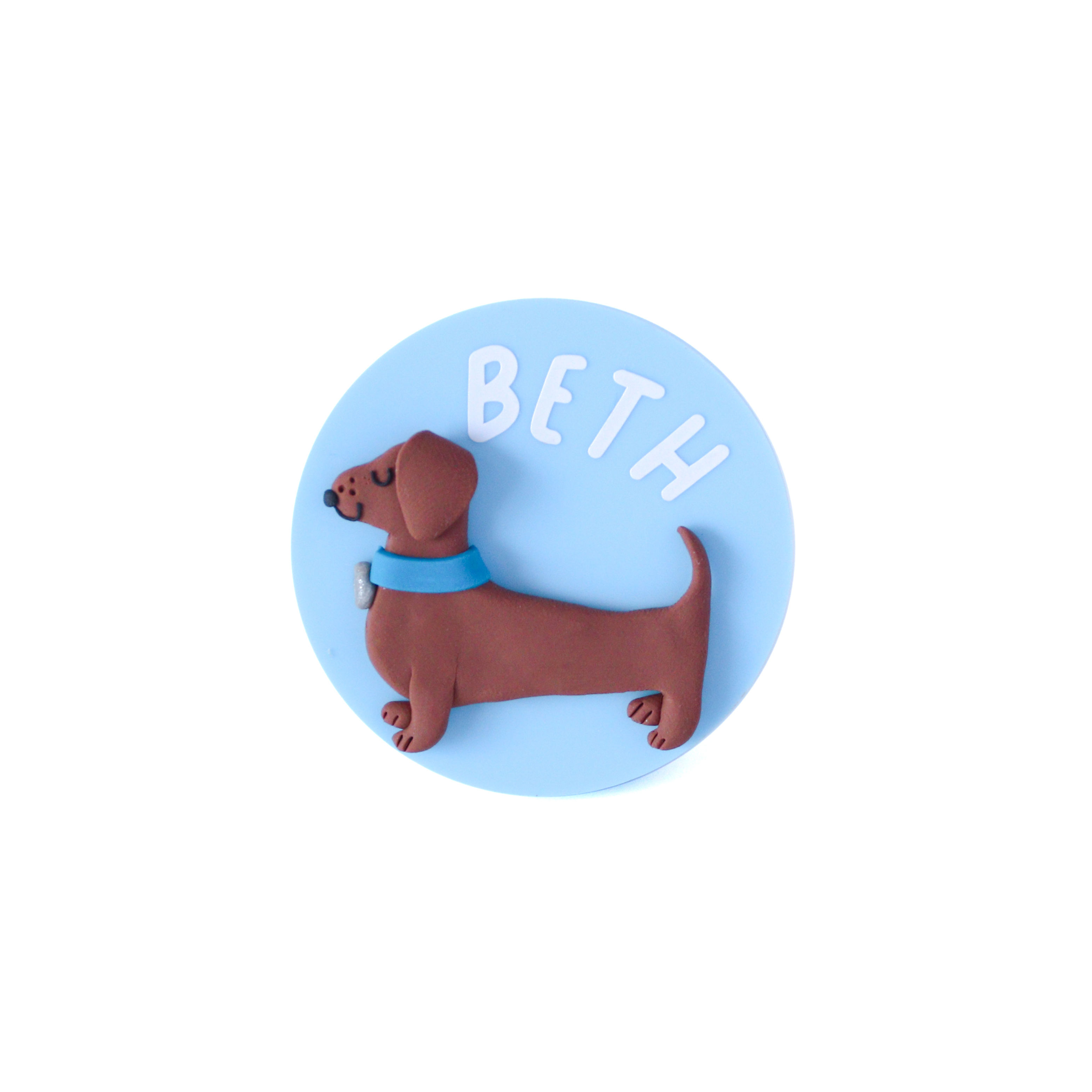 Sausage Dog Name Badge