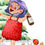 Thumbnail: red dress, smiling girl, baubles, red wine, Christmas card