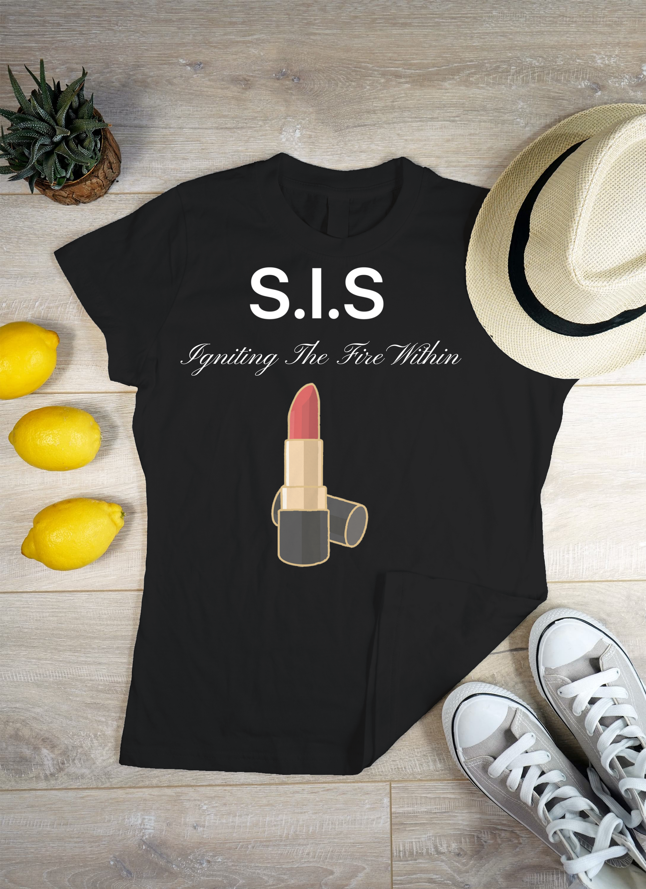 S.I.S T-Shirts in Black Color
