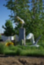WESTERN MEADOWLARK, PRAIRIE RATTLESNAKE & PRICKLY PEAR CACTUS – BY RALPH BERG 1995 Leader, Saskatchewan
