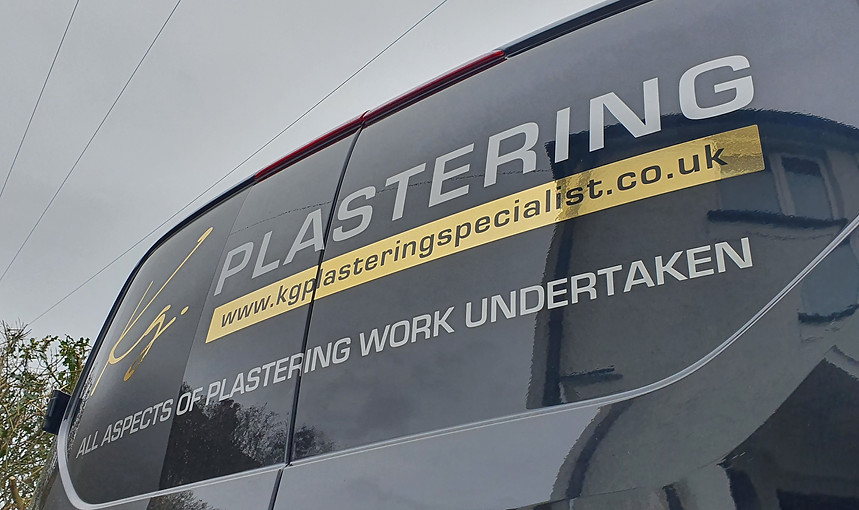 KG Plastering Van Livery