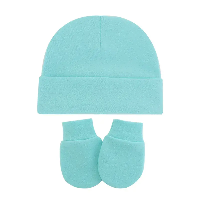 Thumbnail: Custom Newborn Baby Hat & Mittens Personalised Pink Hat and Mittens Set