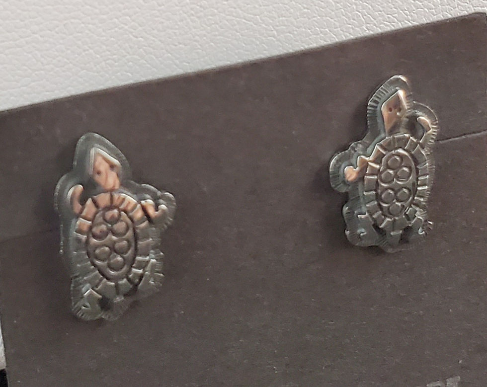 Thumbnail: Hopi Turtle Post Earrings