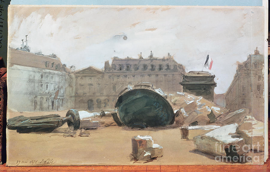 The Fall Of The Vendome Column, 29th May 1871 is a painting by Isidore Pils Fine art america