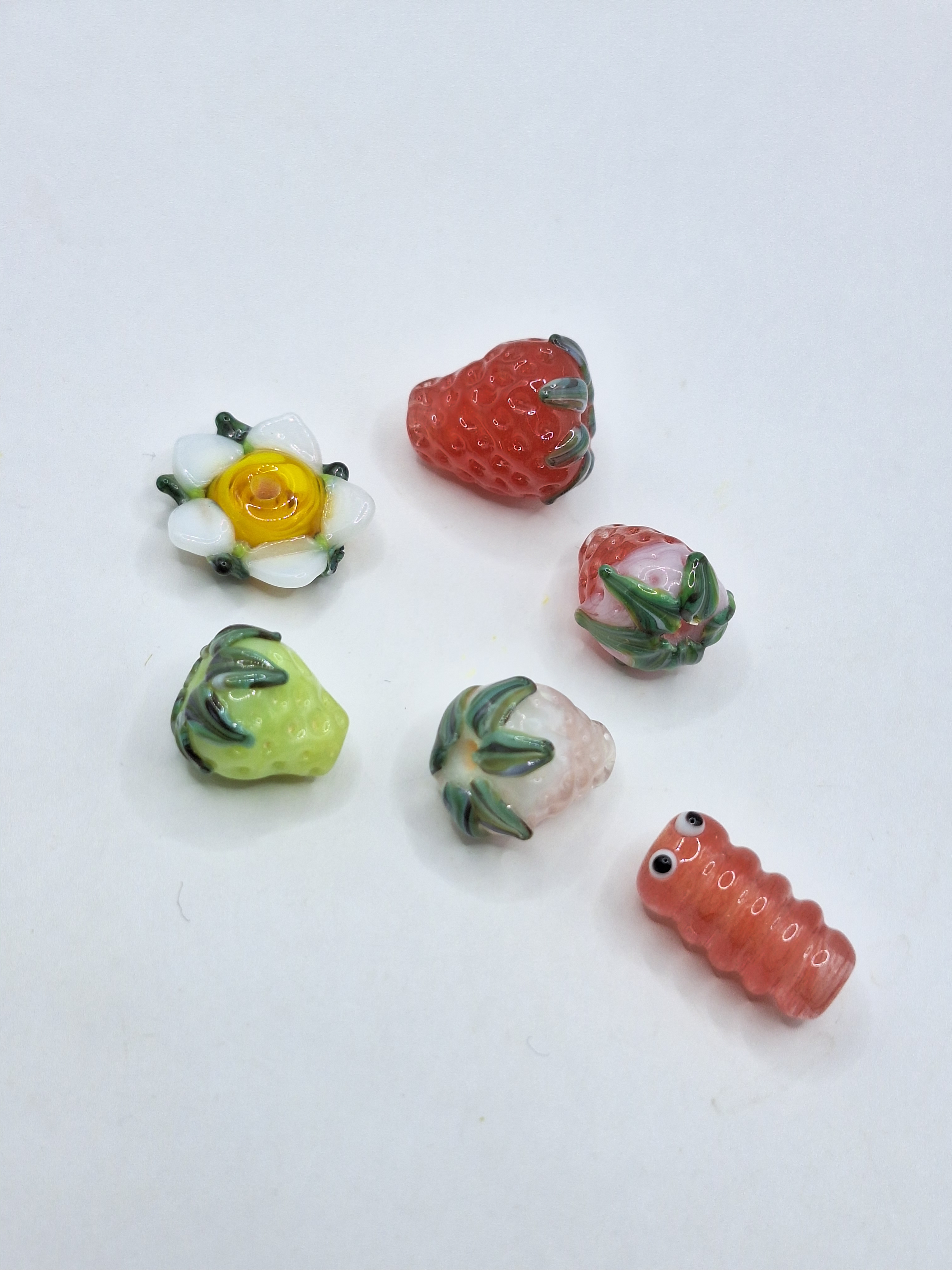 Strawberry Life Cycle Beads and Caterpillar