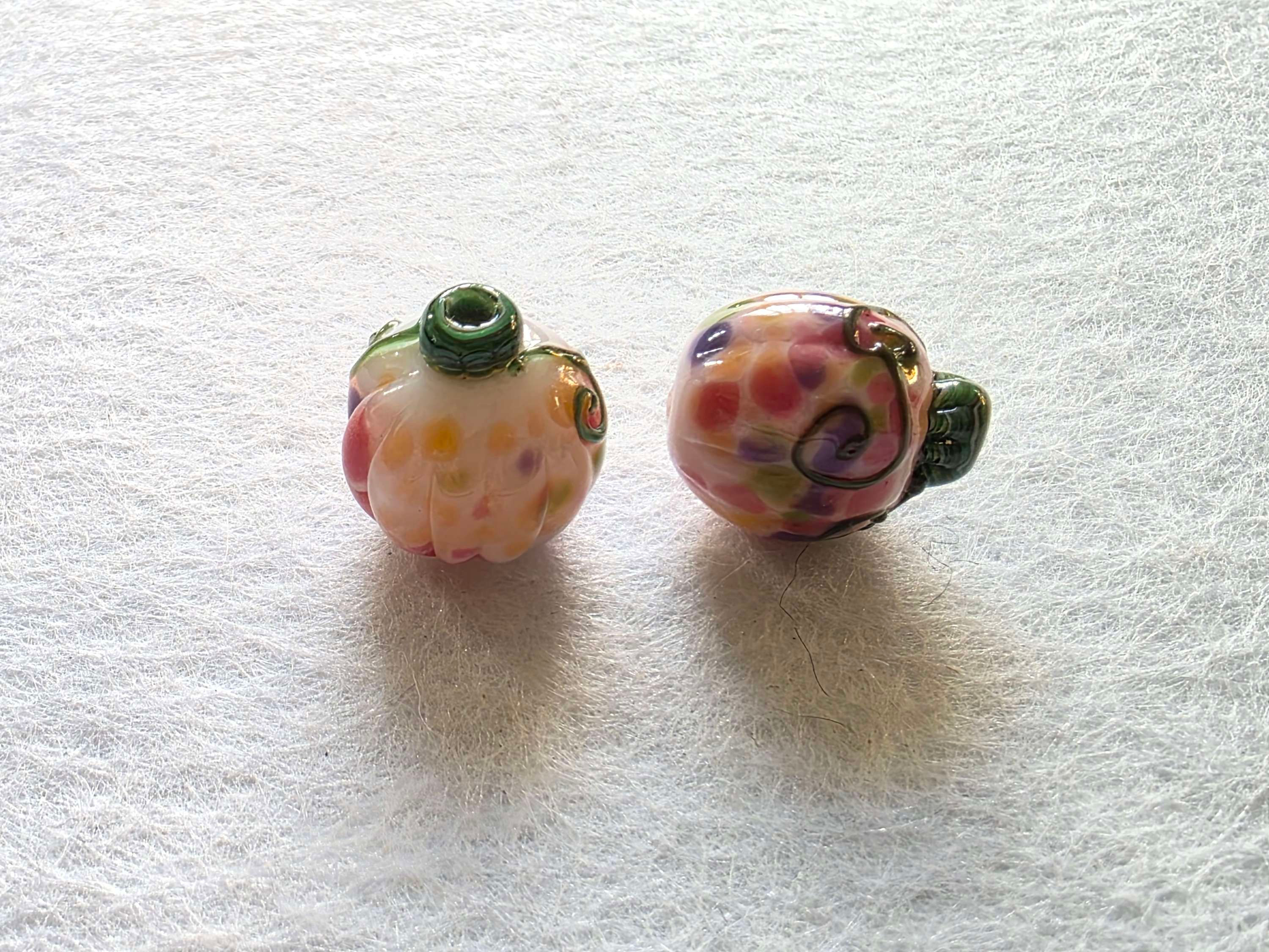 Two Pumpkin Beads