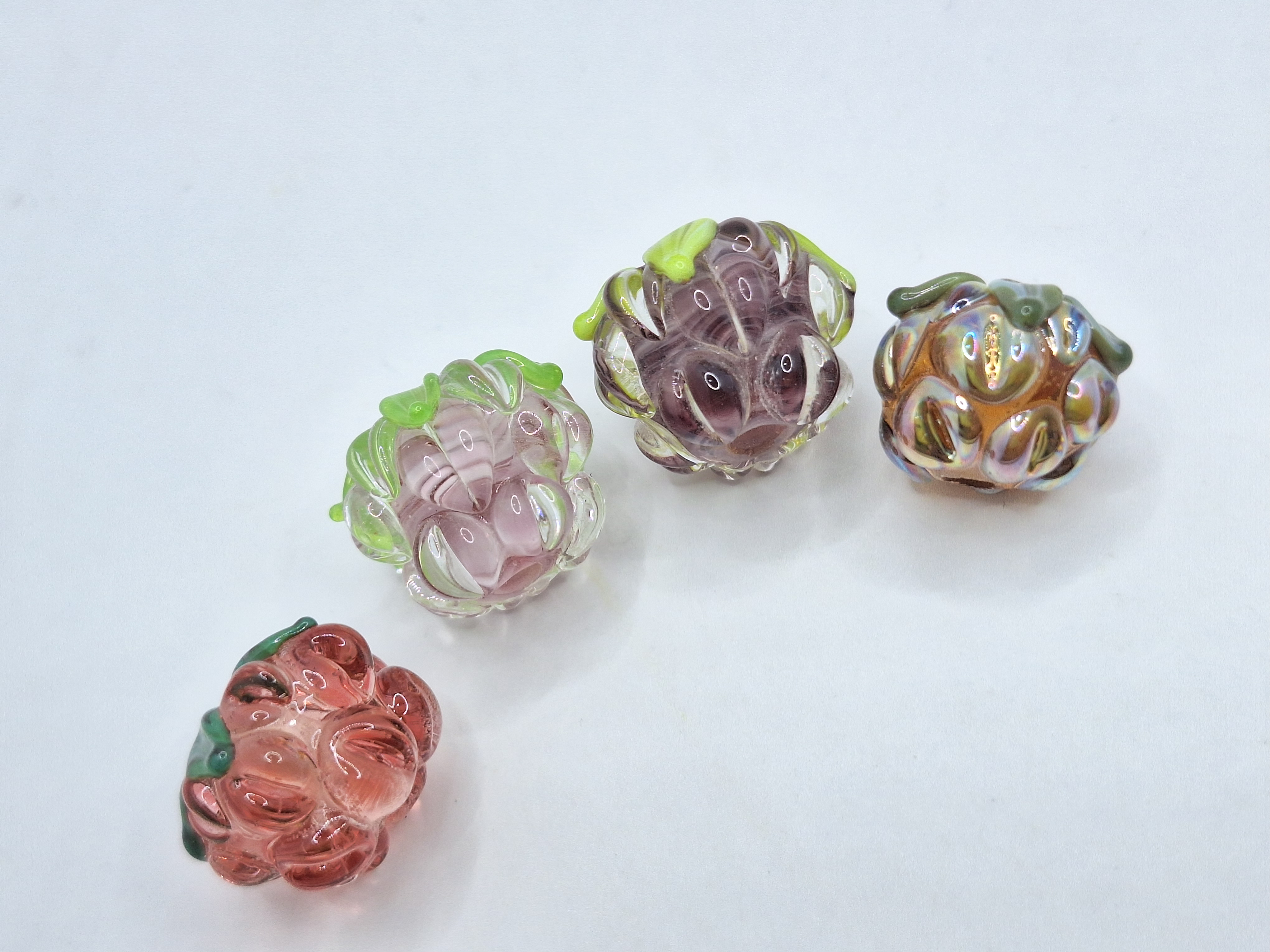 Four Mixed Raspberry Beads Set 1