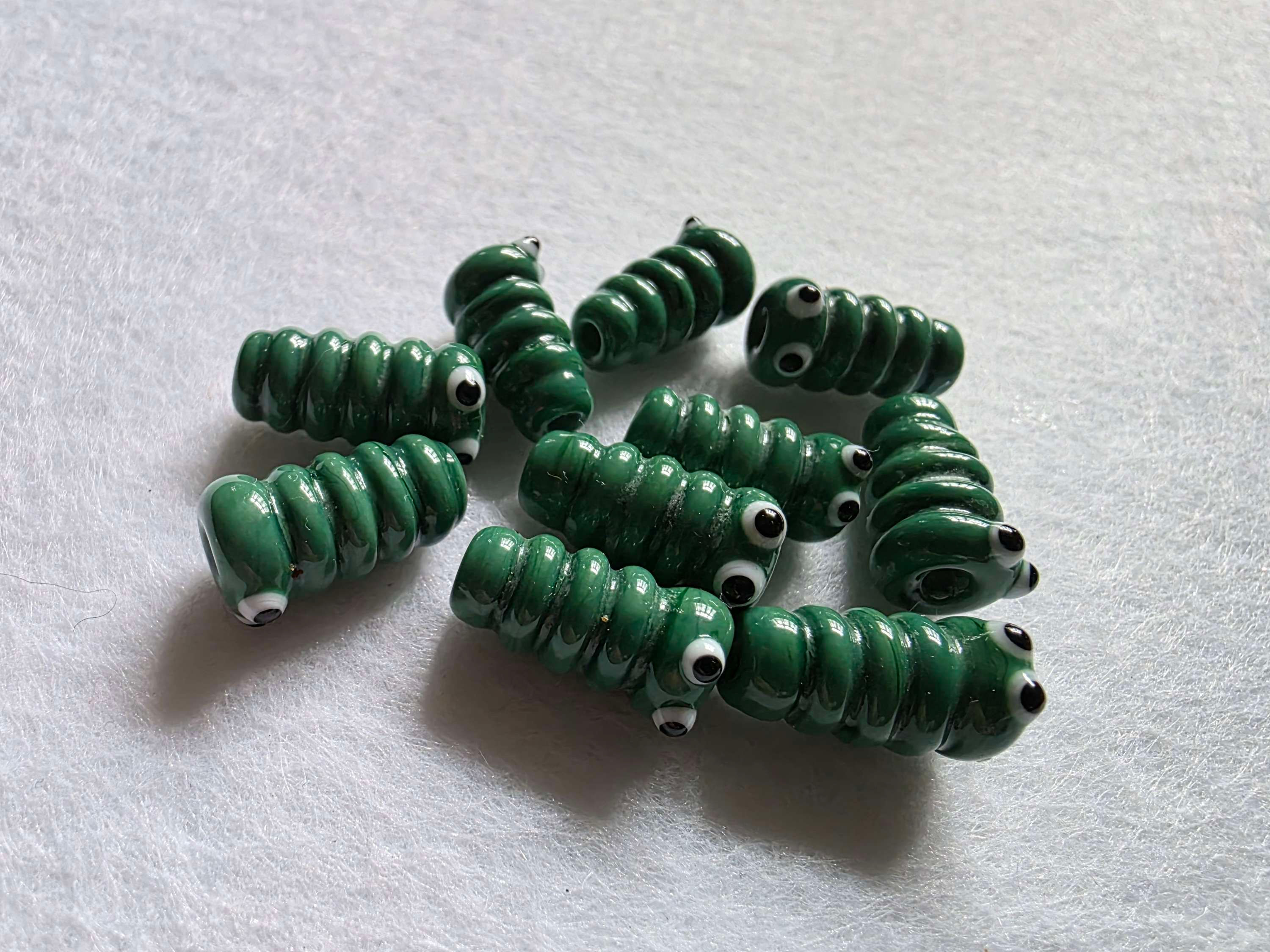 One Dark Green Caterpiller