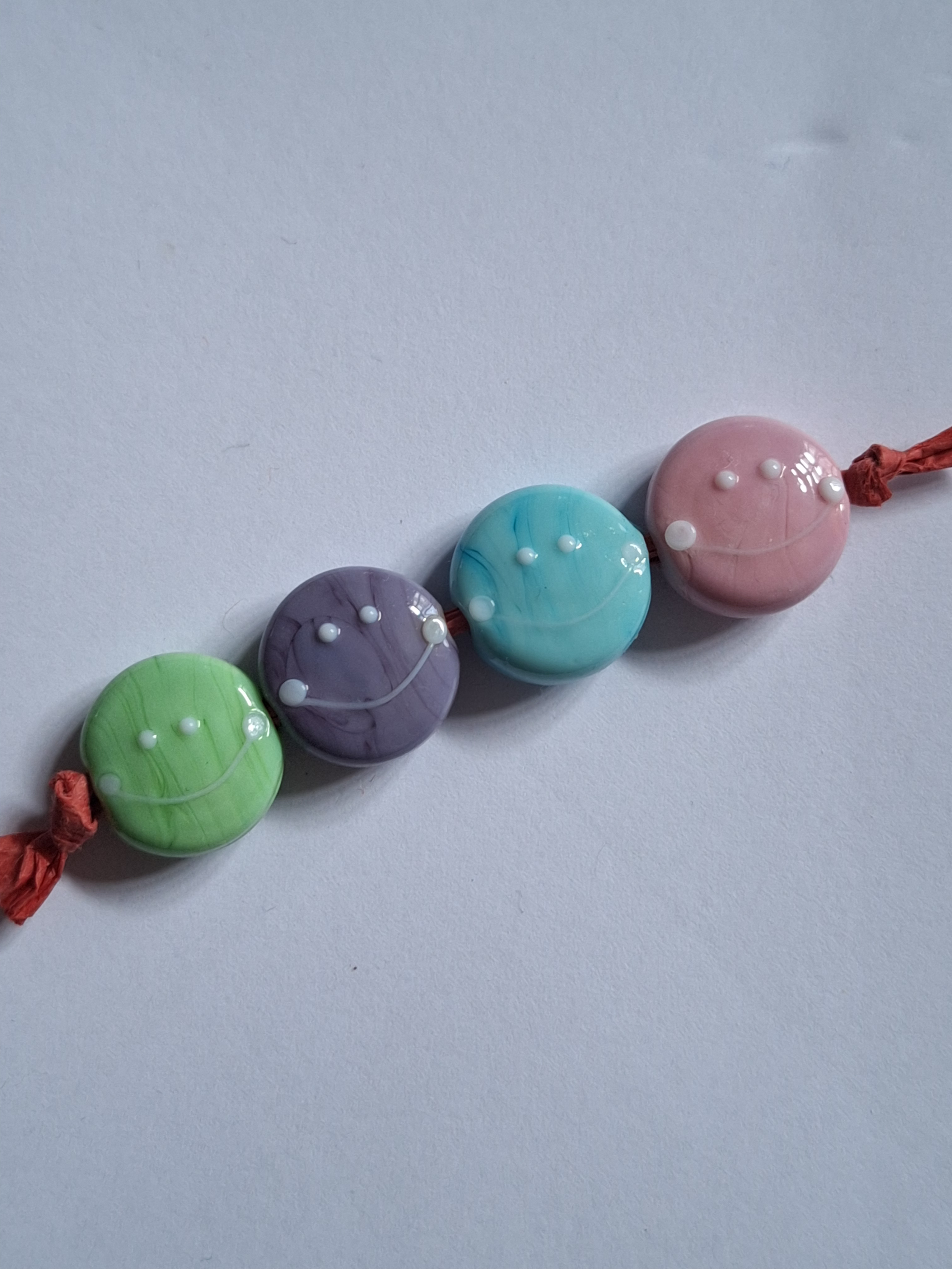 Four Mixed Smile 😃 Beads