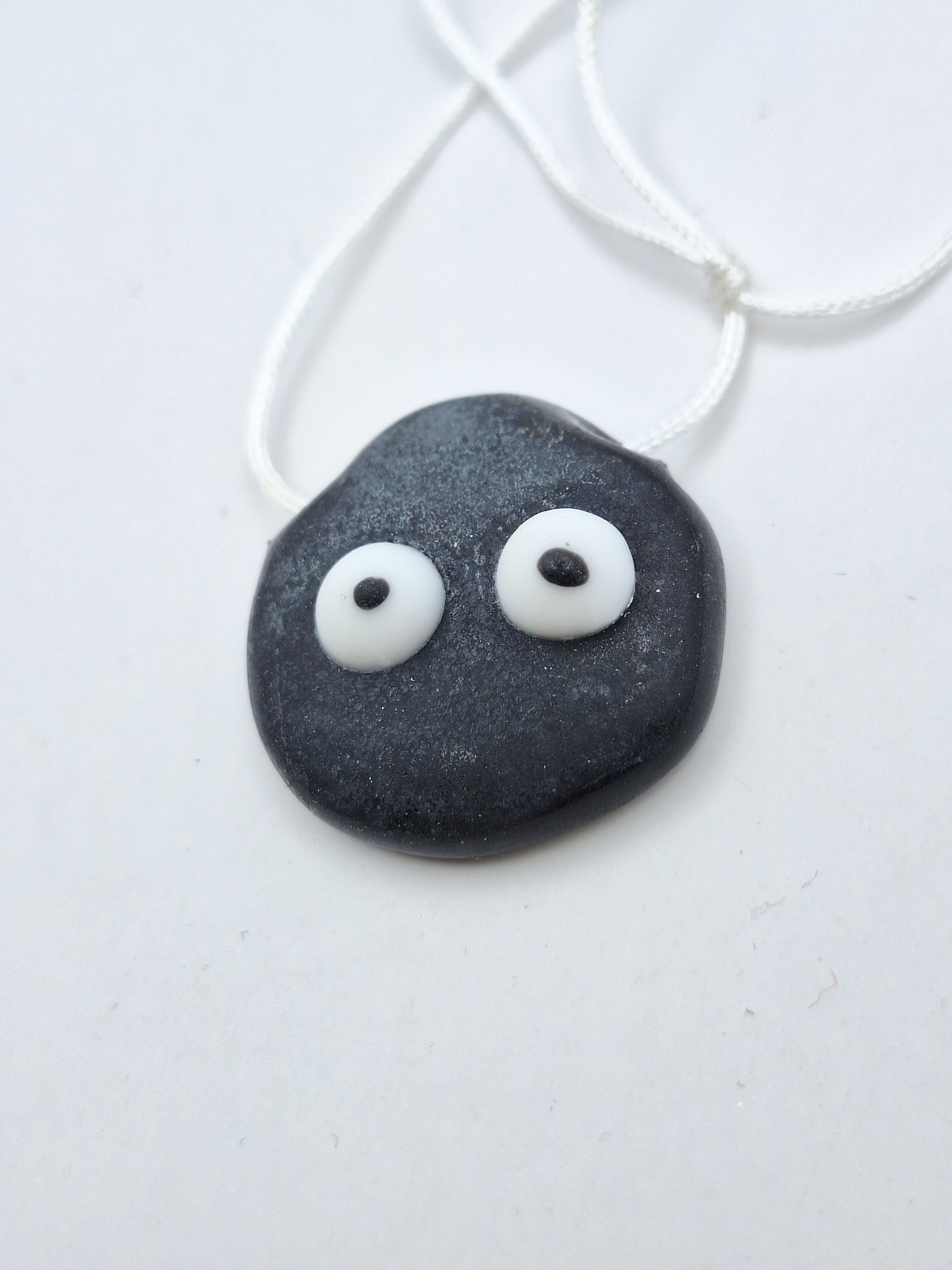 Fused Glass Matt Soot Charm 