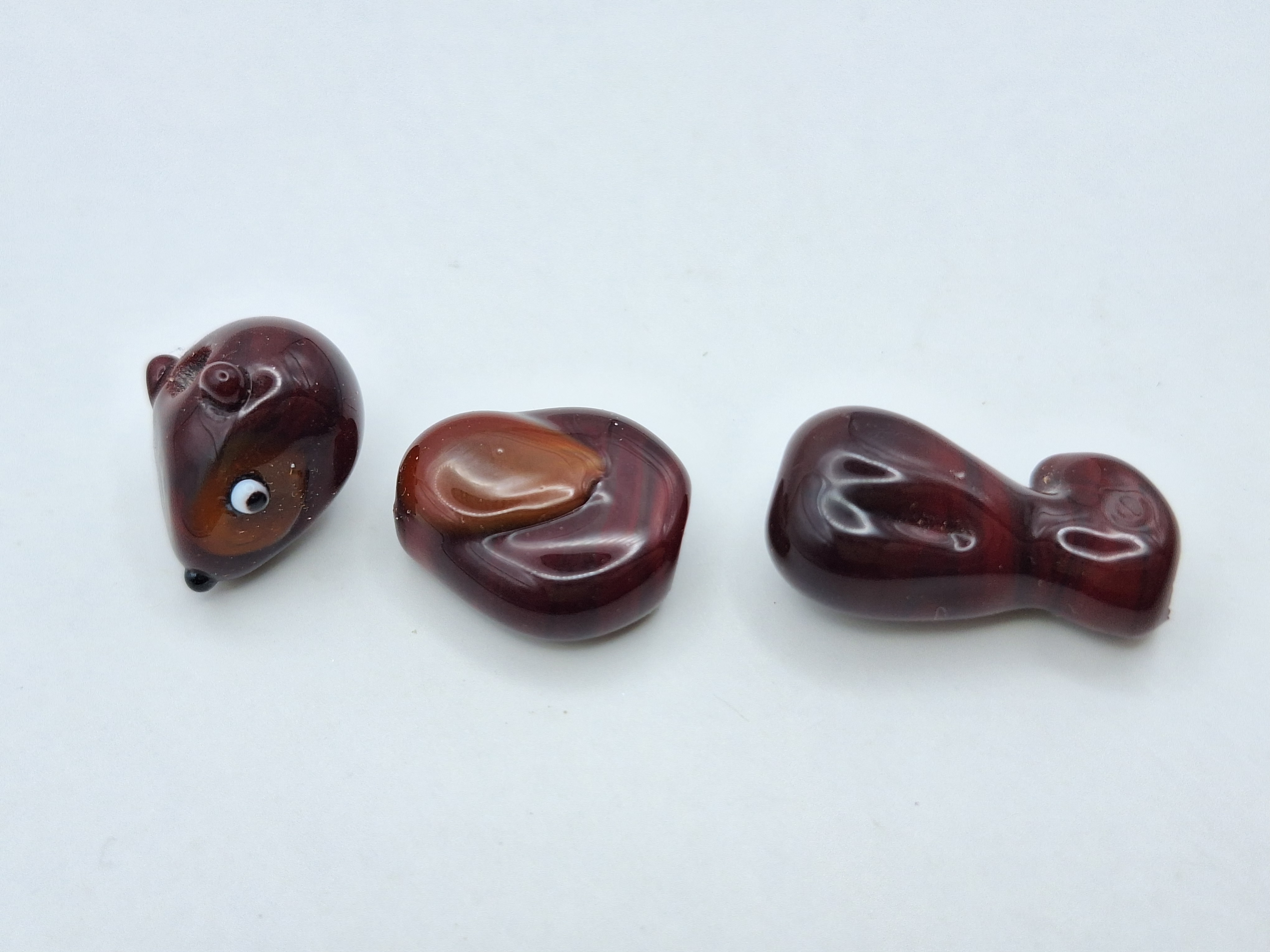 One Squirrel Three Part Bead Set