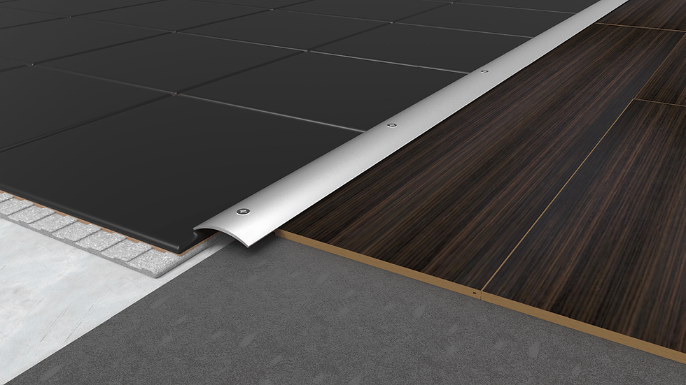 S03 - ȘURUB - Profil de trecere din aluminiu, curbat, cu șurub 30 mm