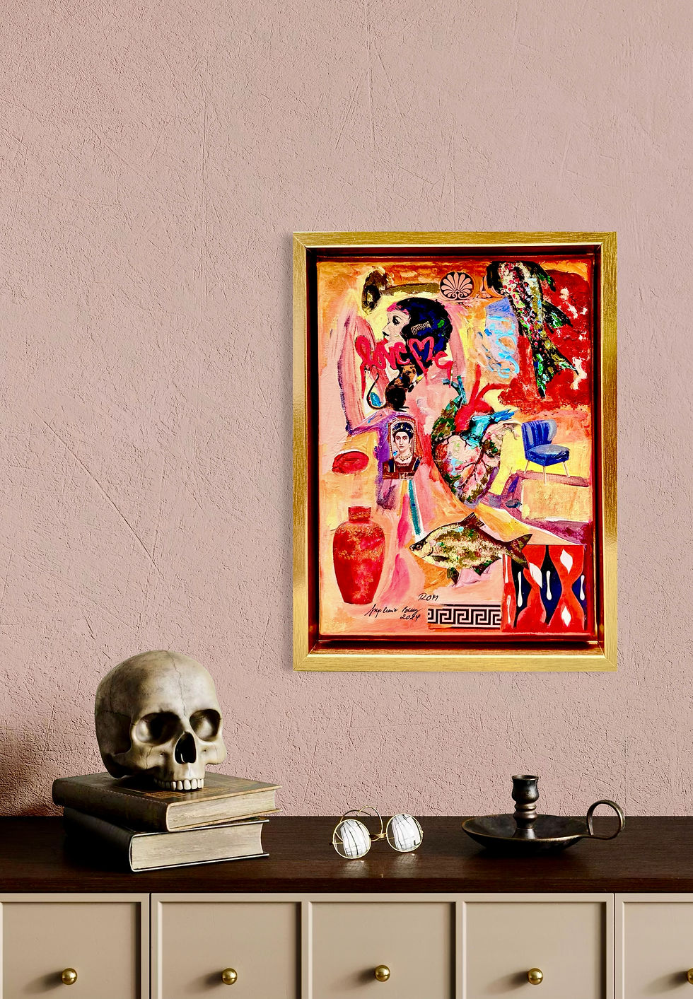 Miniaturbild: Roman Diary Love Me, Roma 2024: Acryl Mixed Media on Canvas
