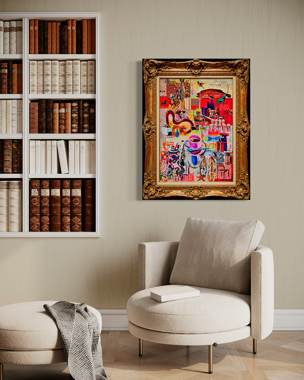 Miniaturbild: Pop Art Breakfast Spaces of Possibility II 2025: Acryl Mixed Media on Canvas