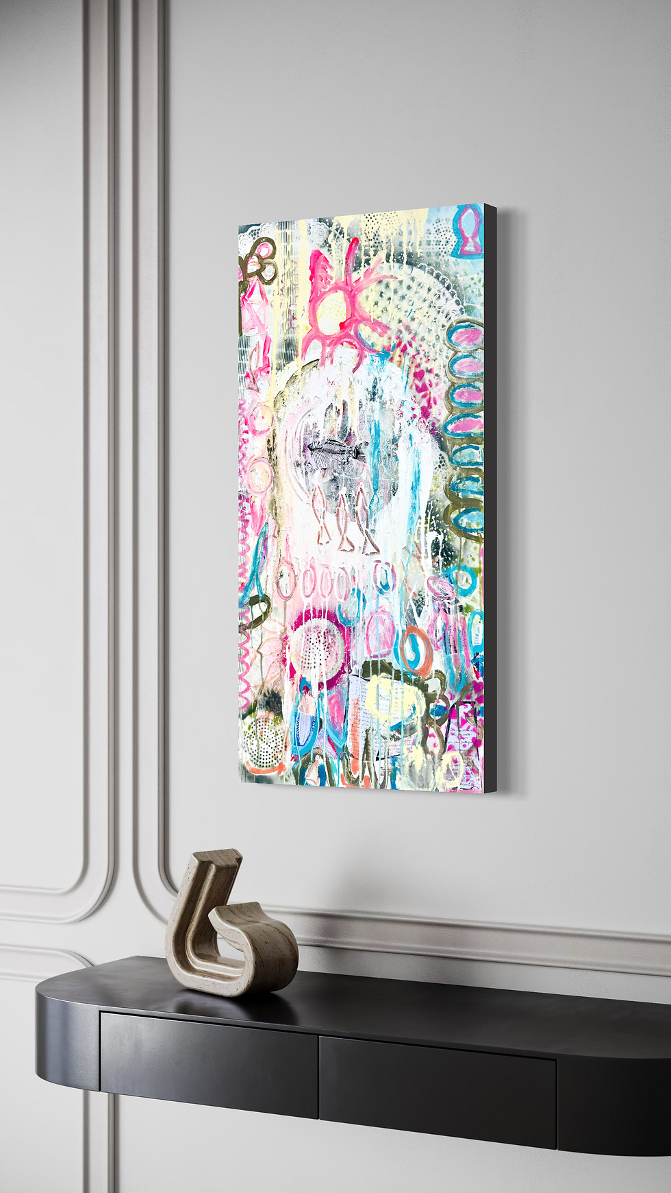 Miniaturbild: Underwater Poetry. Currents of Memory 2026: Acryl Mixed Media on Canvas