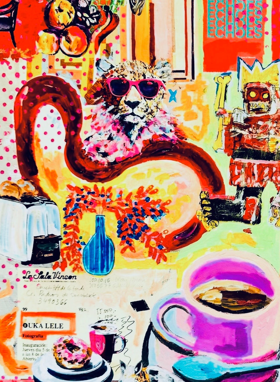 Miniaturbild: Pop Art Breakfast Spaces of Possibility II 2025: Acryl Mixed Media on Canvas